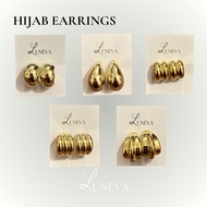 LUNÉVA - Hijab Friendly Earring | Hijab earrings Earrings Earring for Women Subang Telinga Anting An