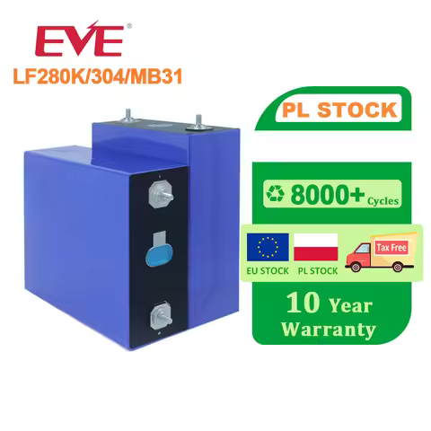 Grade A EVE 280Ah Lifepo4 Battery Cell LF280k MB31314AH 3.2V LFP Lithium Ion Prismatic LFP EV Phosph