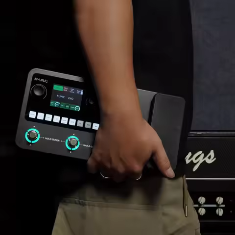 M-VAVE MK-20 Guitar and Bass Multi-Effect Pedal 100 Effects 120-Second Looper Drum Machine for Pract