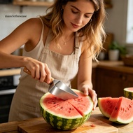 manclothescase Handle Fruit Fruit Forks Slicer Watermelon Cutter Slicer Tool 2-in-1 Watermelon Fork 