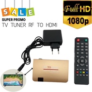 TV TUNER CONVERTER RF TO HDMI ANALOG TO DIGITAL TV RECEIVER ADAPTER PLUS REMOT