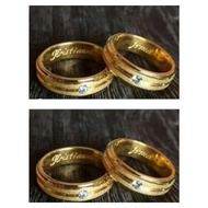 Free Couple Ring engraved with Titanium name