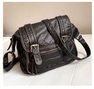 New store openingWomens Retro Leather Soft Chic Handbag Vintage Y2k Grunge Style Carry Bag Square Sh