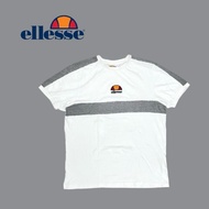Ellesse White T-Shirt Embroidered Logo Chest Size 43