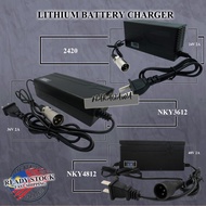 LITHIUM BATTERY CHARGER 24V 2A 36V 2A 48V 2A WITH XLR MALE PLUG FOR E-BIKE SCOOTER ELETRIC BIKE MALE