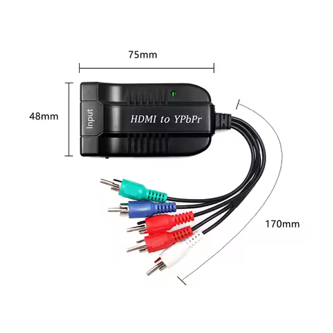 HDMI to SCALER YPbPr Converter HDMI to 1080P Component Video YPbPr Male 5RCA RGB Converter Adapter w