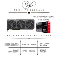 [SK TECH] ASUS PRIME RX 9060 XT OC 16GB GDDR6 OC AMD RADEON GPU PCIE 5.0 (PRIME-RX9060XT-O16G)
