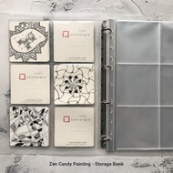 Zentangle Picture Storage Book Transparent 8.9cm Paper Brick Works Coaster Loose-leaf Card Collectio