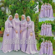 FREE BELT DIAMOND !!️ DRESS PLEATED JUBAH FLOWY CANTIK PLUS SIZE BAJU TUNANG BRIDESMAID CASUAL SET J