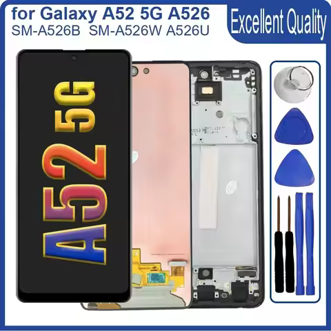 New A52 5G LCD for Samsung Galaxy A52 5G A526W LCD Display Touch Screen Replacement for Samsung A52 