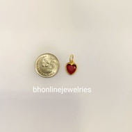 MERAH Gold Pendant 585 Love Red/Yellow Stone