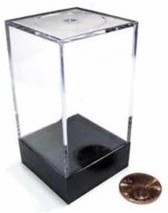 Chessex Plastic Figure Display Box: Medium Tall Opaque with a Black Lid – 1.5-inches x 1.5-inches x
