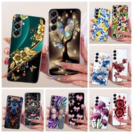 For Samsung Galaxy A17 4G Case SM-A175F Cover Popular Flower Transparent Silicone Soft Phone Cases F