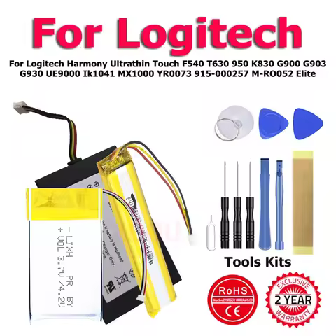 XDOU Battery For Logitech Harmony Ultrathin Touch F540 T630 950 K830 G900 G903 G930 UE9000 Ik1041 MX