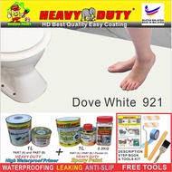 921 DOVE WHITE  ( FULL SET EPOXY PAINT HEAVY DUTY ) TOILET TILES FLOOR ( 1L PRIMER / 1L EPOXY / 0.5 KG POWDER ANTI-SLIP