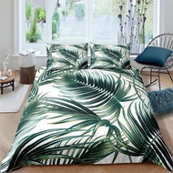 ♔ ZEIMON Tropical Leaves Pattern Duvet Cover Set Bedding Set King Queen Full Twin Size Bed Set Luxur