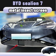 XM Byd sealion 7 bodykit Car Styling Front Grille Trim Garnish Cover Stickers Aluminum Alloy Insect 