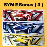 Stiker Sticker Body Cover Set Stripe (3) 3 Coverset Strike Bodyset SYM E Bonus EBonus E-Bonus 110 Bo