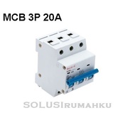 MCB 3 PHASE BRIGHT-G 20 A SIKRING 3 PAS 20 AMPERE MCB 3P 20 A