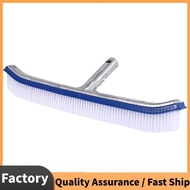 18 Inch Outdoor Pool Wall Brush Swimming Pool Cleaning Tool Aluminum Handle for Pond Spa  Pools Alga