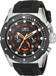 Invicta Mens 20305 Speedway Stainless Steel Watch with Black Band