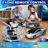 Transform RC Cyber Pickup Truck Cars Robot Toy for Kids, 2.4GHz Remote Control Car with One-Button D
