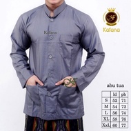 Ammu Koko Shirt/Dark Gray Koko Shirt/Koko Shirt/Uniform Koko Shirt/Men's Muslim Clothing (Muslim Charm)kafana51
