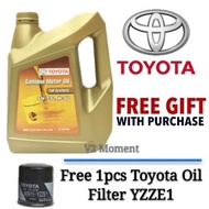 toyota engine oil ☃Toyota Fully Synthetic SN/CF 5W40 Genuine Engine oil+FOC Toyota YZZE1 Oil Filter✍