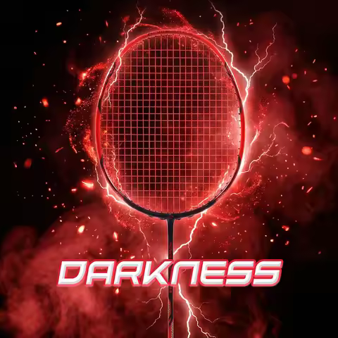 DARKNESS Badminton Racket Ultra Light Full Carbon Fiber Professional Grade 4U 30lbs High Tension 6.8