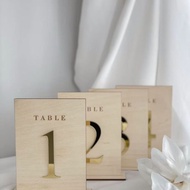 Table Number Wood Slot-in Type/ Dine in Table Number 木质 餐桌 简约桌号牌 E4