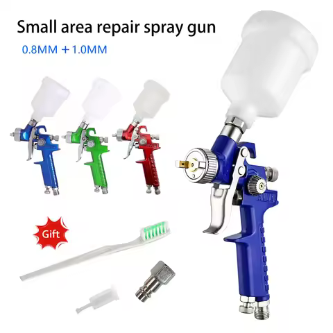 H-2000A Professional 0.8+1.0mm Nozzle 125ml Mini Pneumatic Spray Gun For Car Painting Repair Pneumat