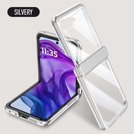 Electroplated Transprent Case For Motorola Razr 70 Plus Moto Razr 50 Ultra 5G Folding Hinge Protecti
