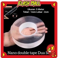 FLASHmall Magic Double Tape 1 Roll 5 Meters Nano Duct Tape 2 Sides Transparent Insulation Tape Doubl