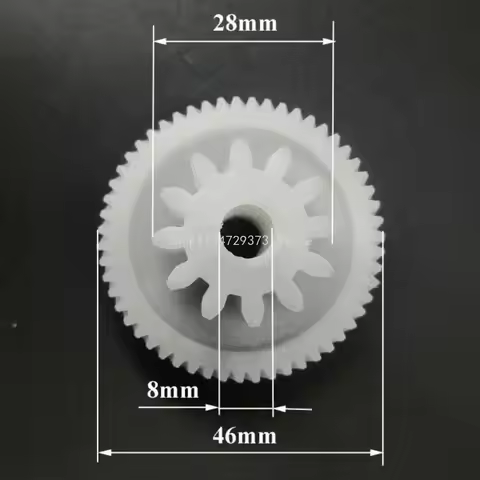 1PC 12/55-Tooth Meat Grinder Plastic Gear D-46/28mm Repair Meat Grinder Gear Replacement Accessories