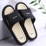 slippers bedroom slippers 【Trendy shoes, anti-odor, anti-slip】Korean version of slippers for men, summer home, indoor massage, casual slippers for men, outdoor wear
