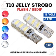 MATA CR T10 Gel Flash Jelly Flashing Turn Signal Car Motorcycle 6 LED Eye Light SMD 3014 Car Vehicle