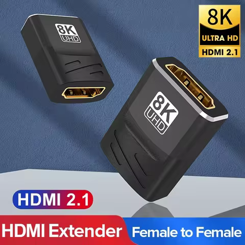 8K HDMI Extender 8K 60Hz 4K 120Hz Female to Female Connector HDMI 2.1 Cable Extension Converter HDMI