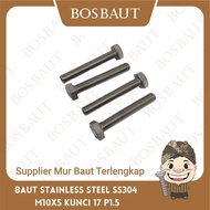 M10X65 Stainless Steel SS304 Bolt (Key 17) - B/O SS304 M10X65 P1.5