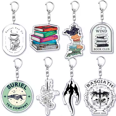 Acotar Keychain for Accessories Bag Pendant Rhysand Feyre A Court of Thorns and Roses Key Chain Ring