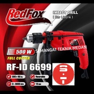 RF-ID6699 MESIN BOR TANGAN BETON IMPACT DRILL 13mm REDFOX RF ID 6699