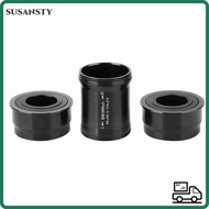 SUSANSTY Press Fit Bearing, Black Lightweight Bicycle Bottom Bracket, 24mm Aluminum Alloy Sealed Bea