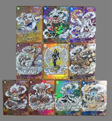 One Piece OPCG TCG Holographic Cards, Roger Whitebeard Luffy Kaido Shanks Collectible Cards
