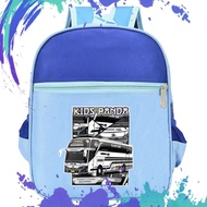 MJB Newest Bus Mania Kid Panda Backpack Fashion Series A3 Kindergarten School Bags for Boys and Girl