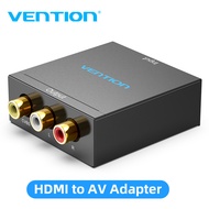 【COD】Vention ขั้วต่อ HDMI เป็น RCA สำหรับอะแดปเตอร์ทีวี Scaler HD Video Converter กล่อง HDMI เป็น AV