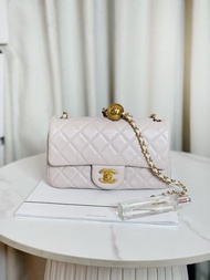 Chanel mini cf 金球😍淺灰色