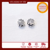 [Premium 925 silver charm] Four-leaf clover charm with stone face - Product code VENUSCL4