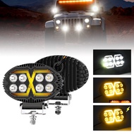【WVH】-5.5 Inch Oval LED Work Lights Day Running Lights for Truck ATV UTV SUV Motorcycle Cart Trailer
