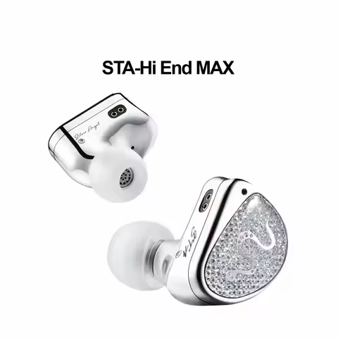 EarAcoustic Audio Silver Angel STA-Hi End MAX 10MM Diamond DLC Diaphragm+6MM Dynamic HiFi Music Moni