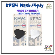 [ezwell] KF94/3D/4py/Individual packaging/Mask/Made in Korea/ Black, White