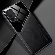 Leather Glass Case Oppo A95 - Casing Oppo A95